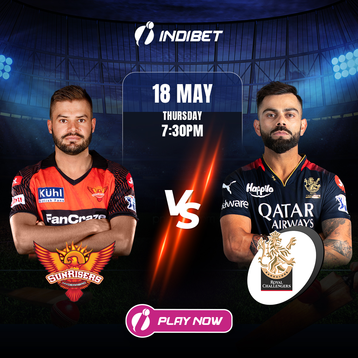 Match Prediction (SRH Vs RCB) 2023-05-18