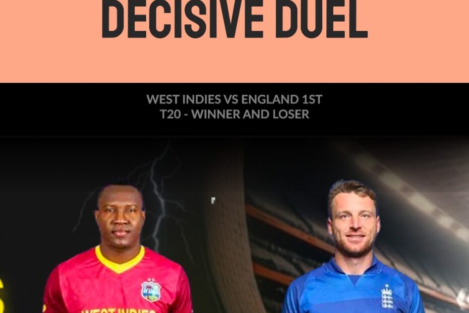 West Indies vs England 1st T20 - Winner and Loser