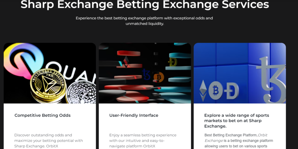 sharp exchange features screenshot